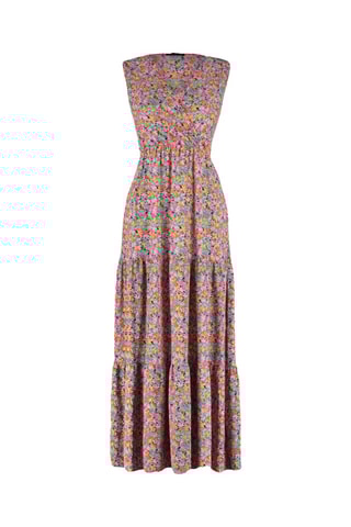 Vestido comprido - Rosa e laranja