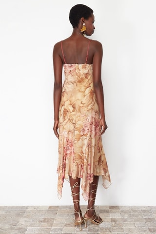 Vestido midi - Bege