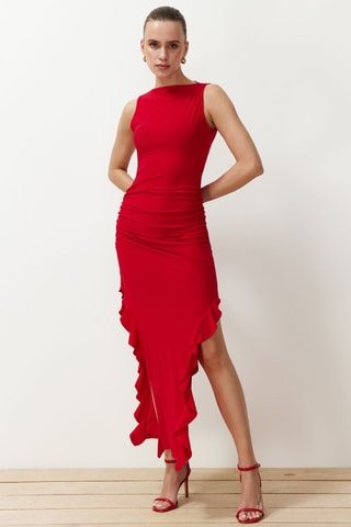 Robe fourreau - Rouge