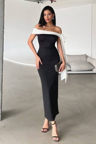 Vestido midi - Preto