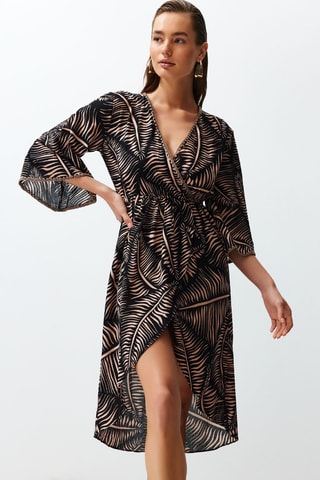 Robe portefeuille - Noir