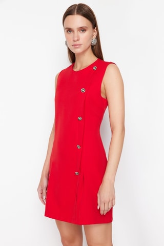 Vestido direito - Vermelho