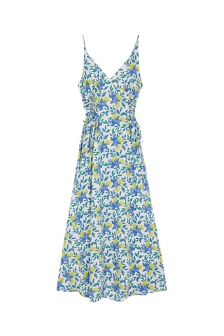 Vestido comprido - Azul e branco