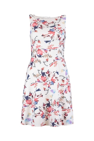 Vestido estilo patinadora - Branco e rosa