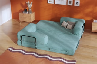 Canapé convertible Smart - Vert - 2 places - En tissu velours