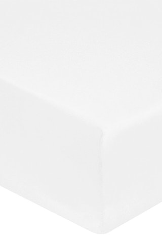 Lençol-capa em percal de algodão 80 fios/cm² - Branco - Rebordo de 40 cm