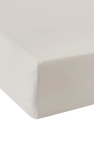 Lençol-capa em cetim de algodão 120 fios/cm² - Marfim - Altura 30