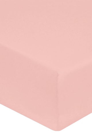 Lençol-capa em cetim de algodão 120 fios/cm² - Rosa - Altura 30