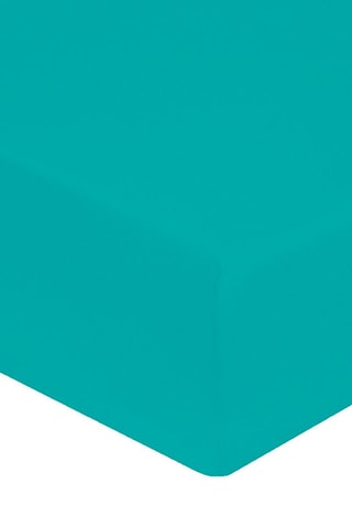 Lençol-capa em cetim de algodão 120 fios/cm² - Azul - Altura 30