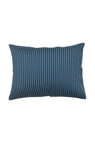 Fronha em cetim de algodão 120 fios/cm² Pheonix - Azul escuro e branco