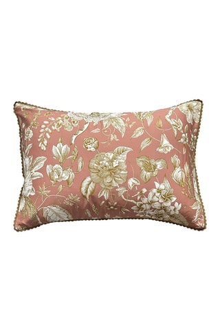 Fronha em cetim de algodão 120 fios/cm² - Creme e rosa