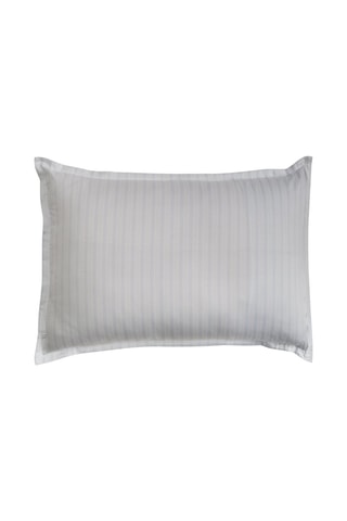 Fronha em cetim de algodão 120 fios/cm² Clover - Branco e cinzento