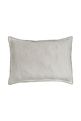 Fronha em cetim de algodão 120 fios/cm² Rae - Branco e verde