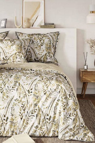 Conjunto de edredão em algodão 57 fios/cm² - Creme