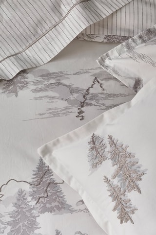 Conjunto de edredão em percal de algodão 80 fios/cm² Winter - Branco