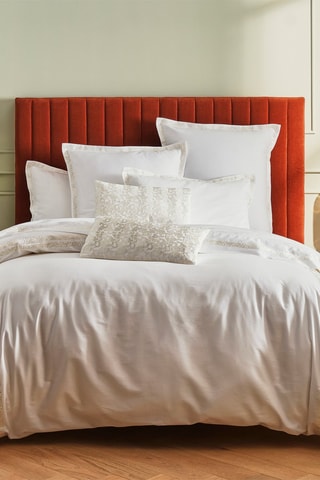 Conjunto de edredão em cetim de algodão 120 fios/cm² Dallas - Branco