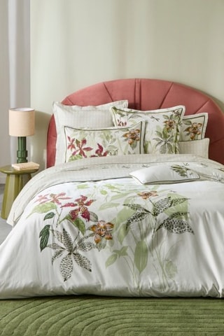 Conjunto de edredão Thylane - Branco e verde