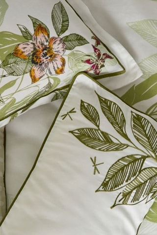 Conjunto de edredão Thylane - Branco e verde