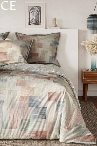 Conjunto de edredão em algodão 57 fios/cm² - Creme