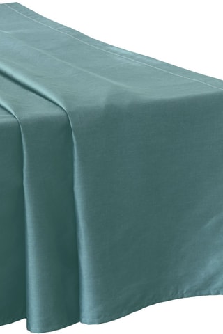 Lençol liso em cetim de algodão 120 fios/cm² - Azul