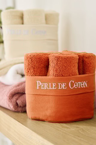 6 serviettes invité - Orange - 50 x 30 cm