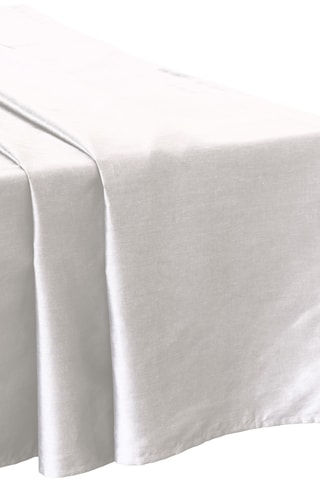 Lençol liso em cetim de algodão - 120 fios/cm² - Branco 