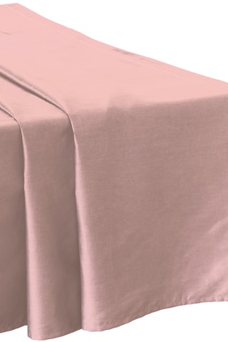 Lençol liso em cetim de algodão 120 fios/cm² - Rosa-maquilhagem