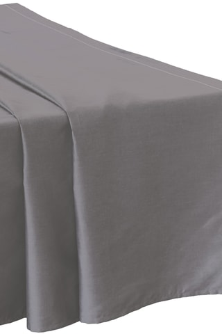 Lençol liso em cetim de algodão 120 fios/cm² - Cinzento