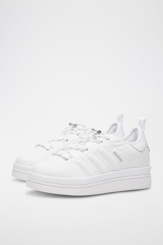 Sneakers plateformes en cuir Moncler x Adidas Originals - Blanc