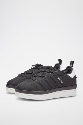 Sneakers plateformes en cuir Moncler x Adidas Originals - Noir