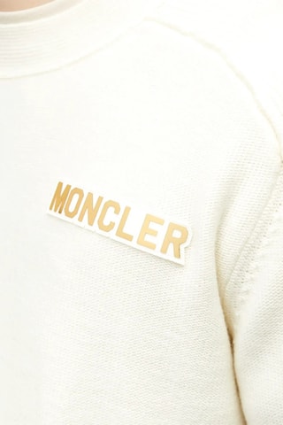 Pull en laine Logo - Blanc