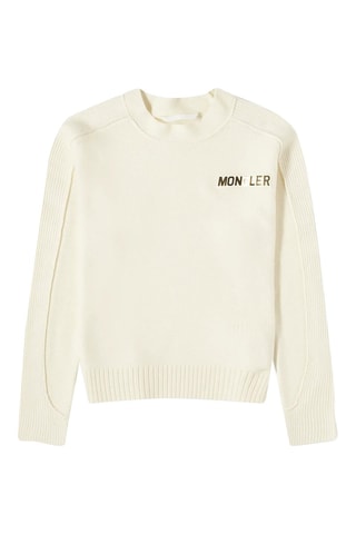 Pull en laine Logo - Blanc