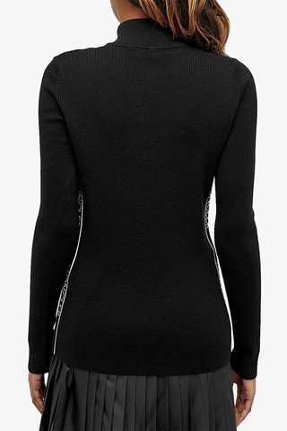 Pull en laine vierge Contrast - Noir