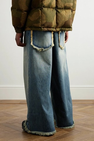 Jean large Moncler Genius x Palm Angels - Bleu