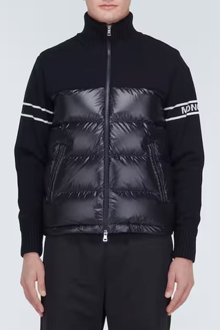 Veste en laine Blend Down - Bleu marine