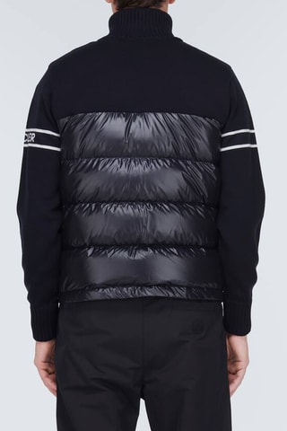 Veste en laine Blend Down - Bleu marine