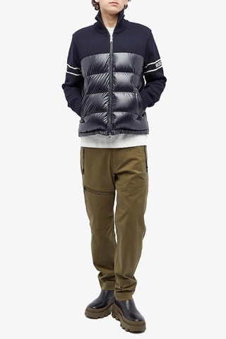 Veste en laine Blend Down - Bleu marine