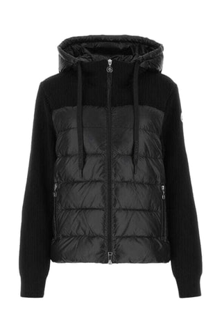 Veste à capuche en laine - Noir