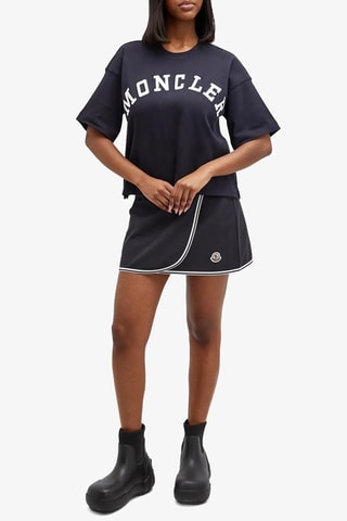 T-shirt Boxy Logo - Bleu marine