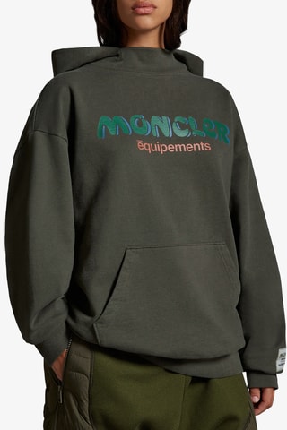 Sweat à capuche Moncler Genius x Salehe Bembury - Vert foncé