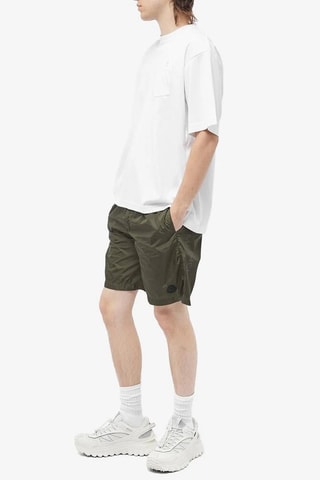 Short de bain Badge Logo - Kaki