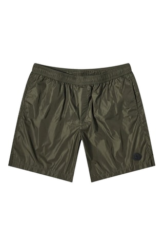 Short de bain Badge Logo - Kaki