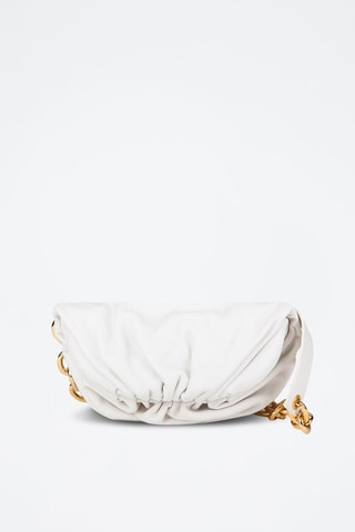 Mini pouch em couro de vitelo - Cru e dourado - Bottega Veneta