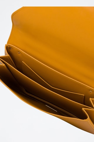 Mala de ombro em couro de vitelo - Amarelo e dourado - Bottega Veneta