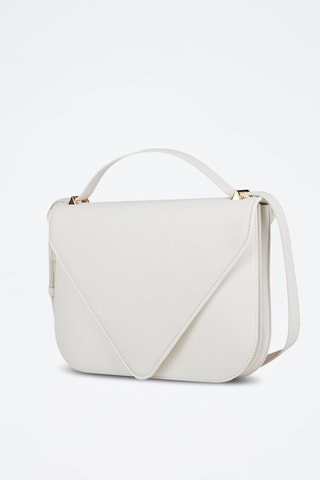 Mala de ombro em couro de vitelo - Branco e dourado - Bottega Veneta