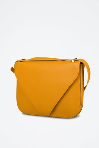 Mala de ombro em couro de vitelo - Amarelo e dourado - Bottega Veneta