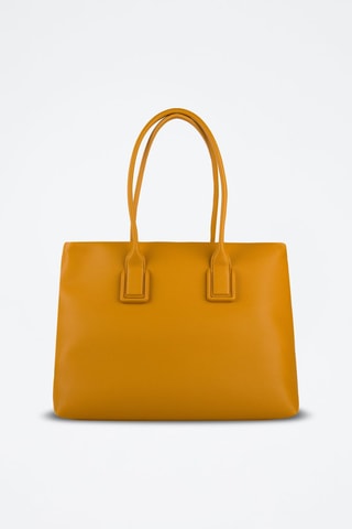 Mala shopper em couro de vitelo - Amarelo e dourado - Bottega Veneta