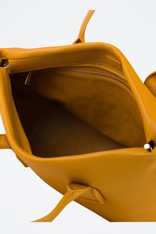 Mala shopper em couro de vitelo - Amarelo e dourado - Bottega Veneta