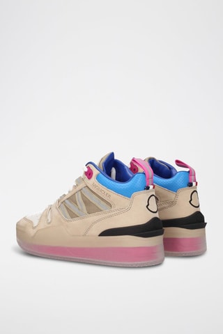 Sneakers subidos em couro Pivot - Bege - Moncler