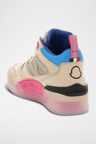 Sneakers subidos em couro Pivot - Bege - Moncler